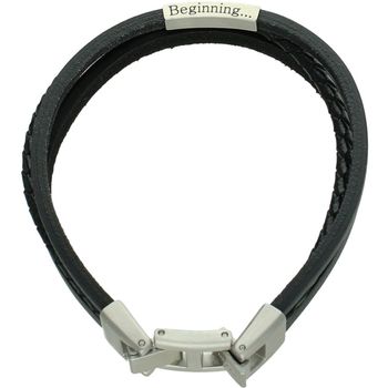 Męska Skórzana Bransoletka FOSSIL Potrójna z Grawerem – Zatrzask, Logo modowe.jpg